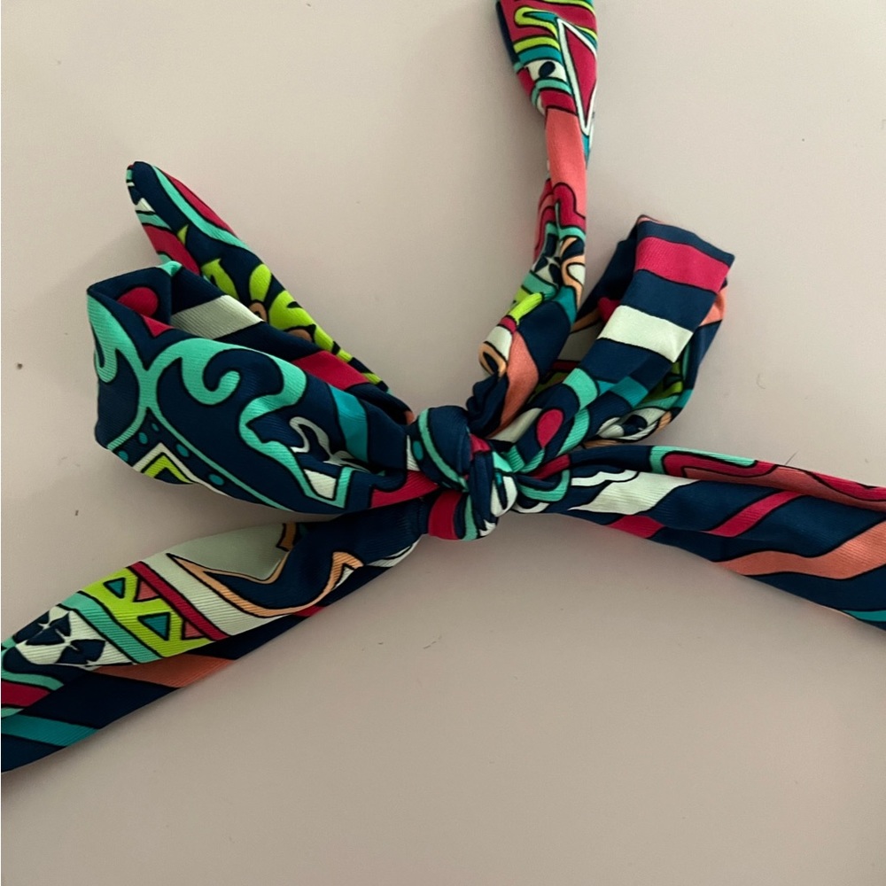 Multicolored Patterned Halter Top Style Bikini Wi… - image 4